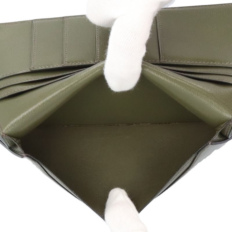 Hermes Mc2 Fleming Wallet Leather Green Fleming