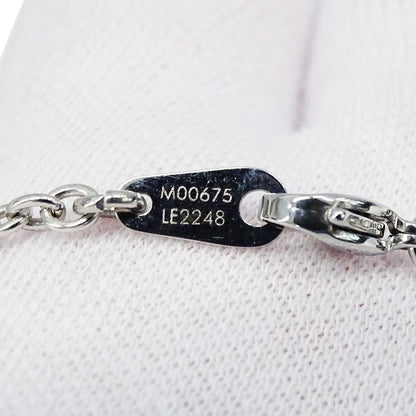 Louis Vuitton Necklace Metal Pendant Monogram Gold Silver
