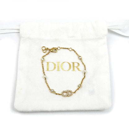 Dior Metal Faux Pearl Clair D Lune Bracelet 16 17.5
