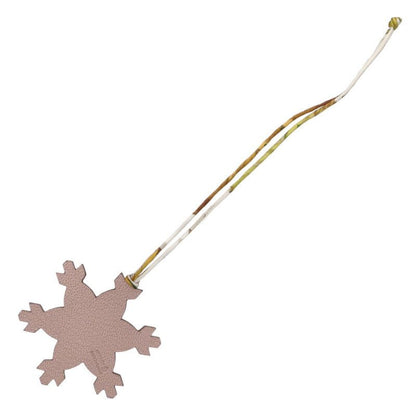 Hermes Petit Ash Snowflake Togo Epsom Bag Charm Red X Pink