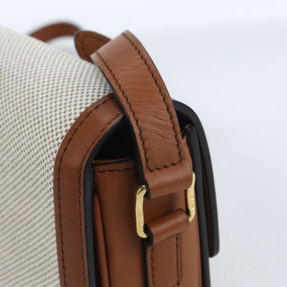 Celine Classic Triomphe Crossbody Shoulder Bag Jacquard Beige