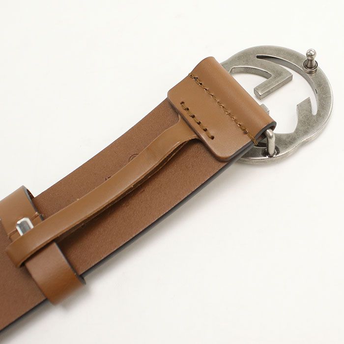 Gucci Interlocking Belt Leather Brown