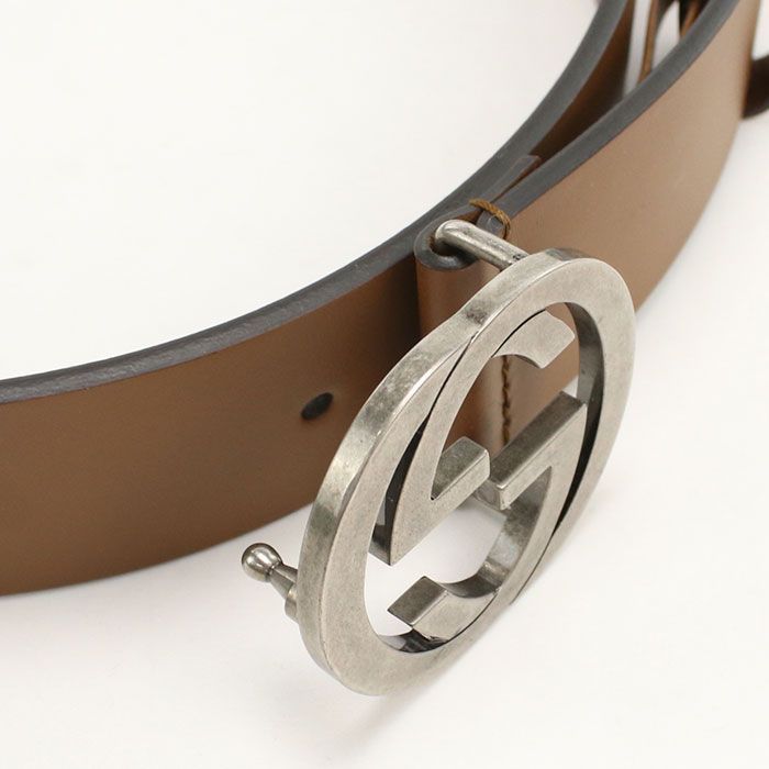Gucci Interlocking Belt Leather Brown