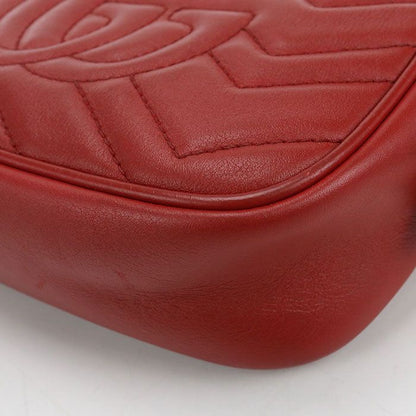 Gucci Mini Camera Bag GG Marmont Crossbody Leather Red