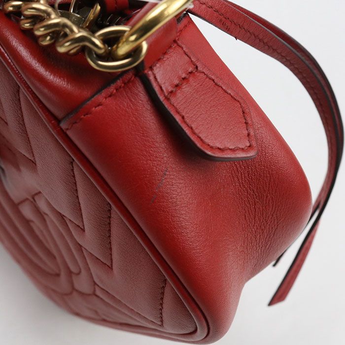 Gucci Mini Camera Bag GG Marmont Crossbody Leather Red