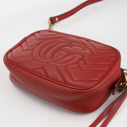 Gucci Mini Camera Bag GG Marmont Crossbody Leather Red