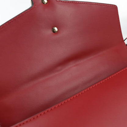 Gucci Sylvie Shoulder Bag Leather Red