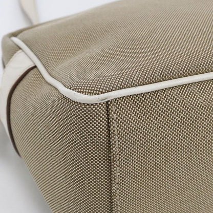 Prada Logo Jacquard Crossbody Shoulder Bag Beige