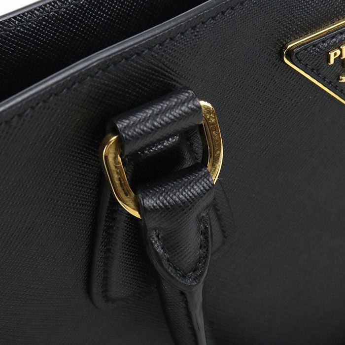 Prada 2-Way Galleria Tote Leather Black