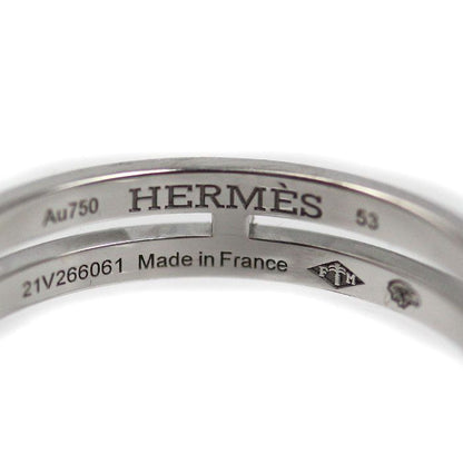 Hermes 18K White Gold Arianne PM Diamond Ring