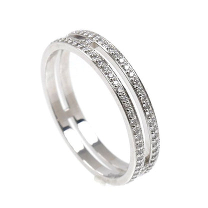 Hermes 18K White Gold Arianne PM Diamond Ring