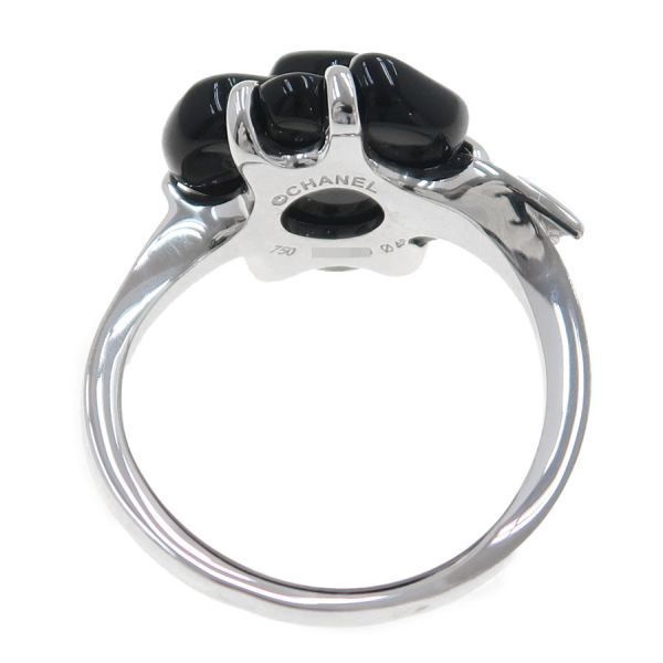 Chanel Camellia Ring Onyx & Diamond 46