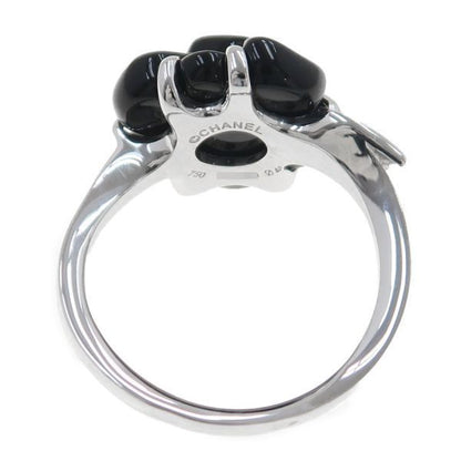 Chanel Camellia Ring Onyx & Diamond 46