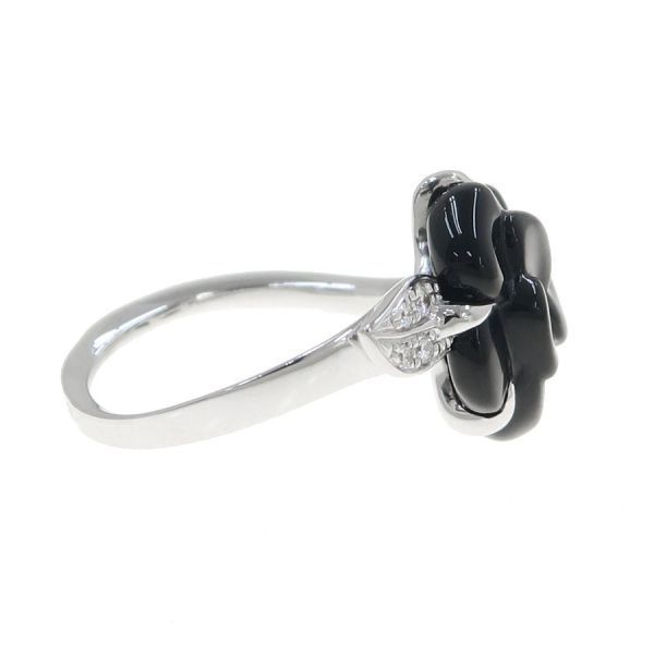 Chanel Camellia Ring Onyx & Diamond 46