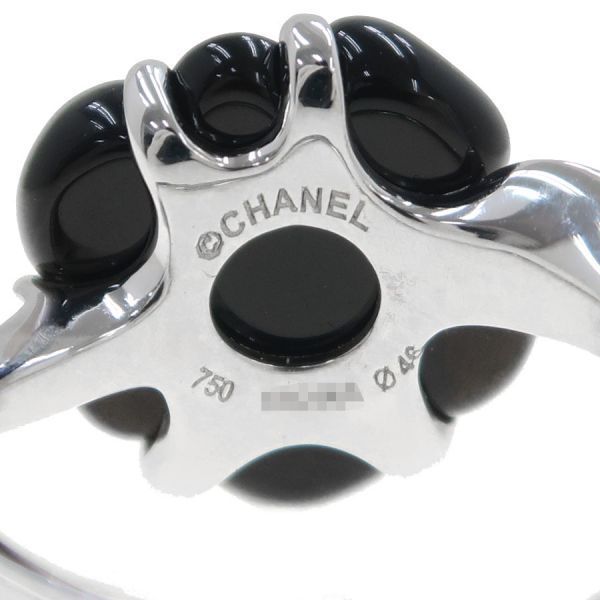 Chanel Camellia Ring Onyx & Diamond 46