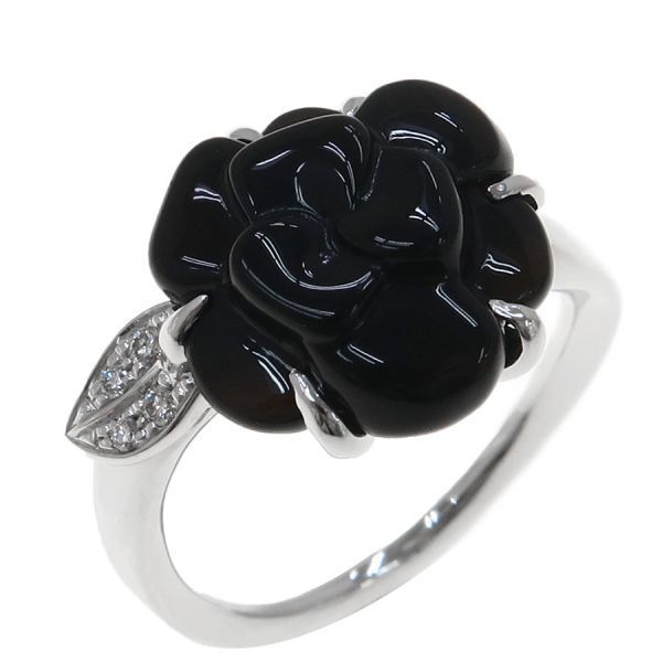 Chanel Camellia Ring Onyx & Diamond 46