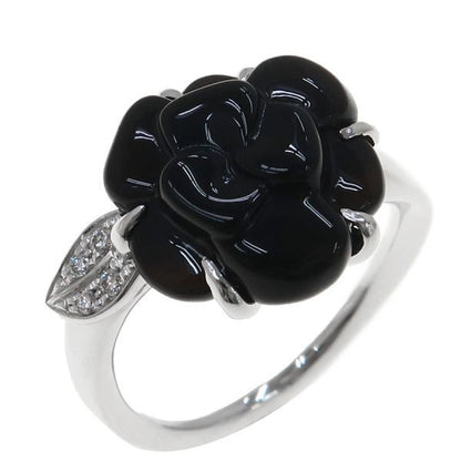 Chanel Camellia Ring Onyx & Diamond 46