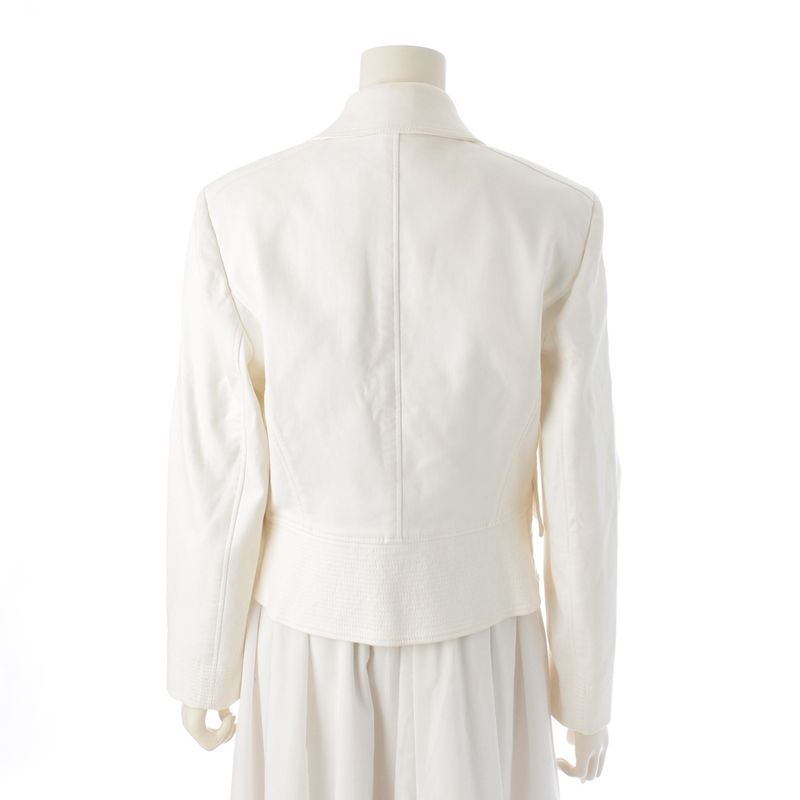 Dior Cotton Galiano Era Tiered Jacket White 42