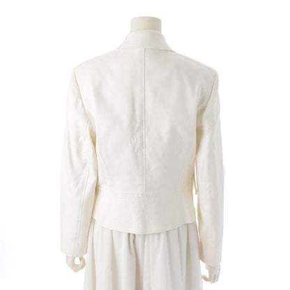 Dior Cotton Galiano Era Tiered Jacket White 42
