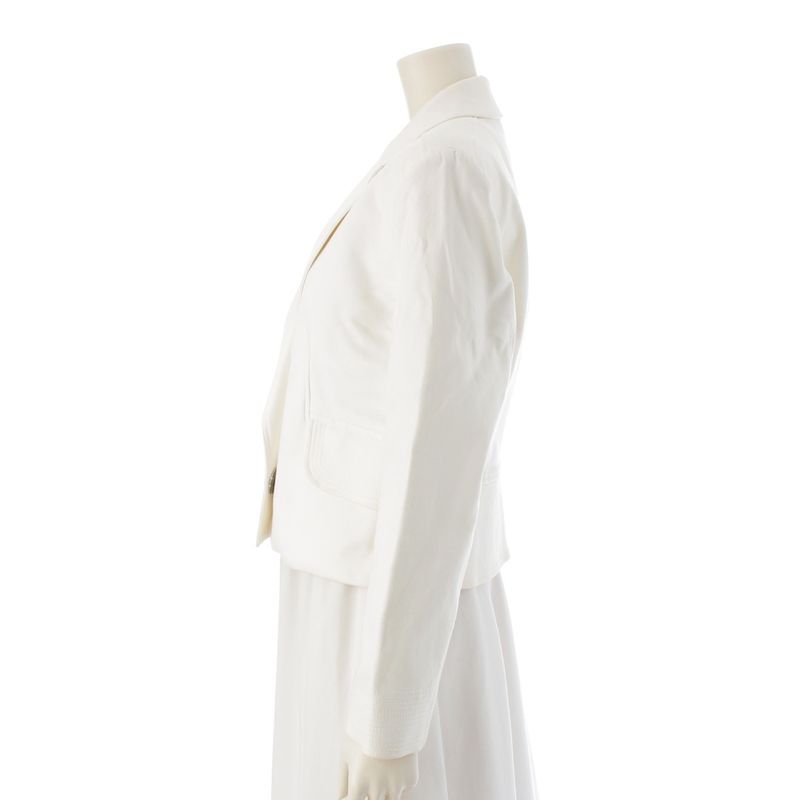 Dior Cotton Galiano Era Tiered Jacket White 42