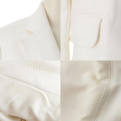 Dior Cotton Galiano Era Tiered Jacket White 42