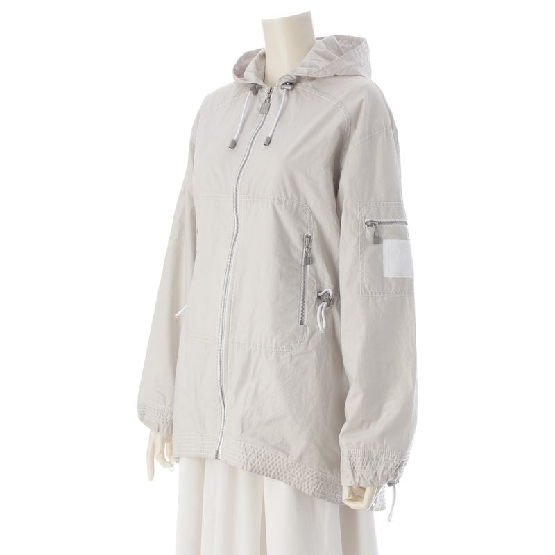 Chanel Sports Cotton Long Jacket Hoodie Gray 36
