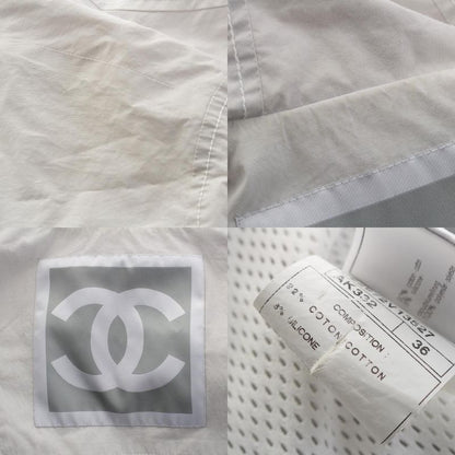 Chanel Sports Cotton Long Jacket Hoodie Gray 36