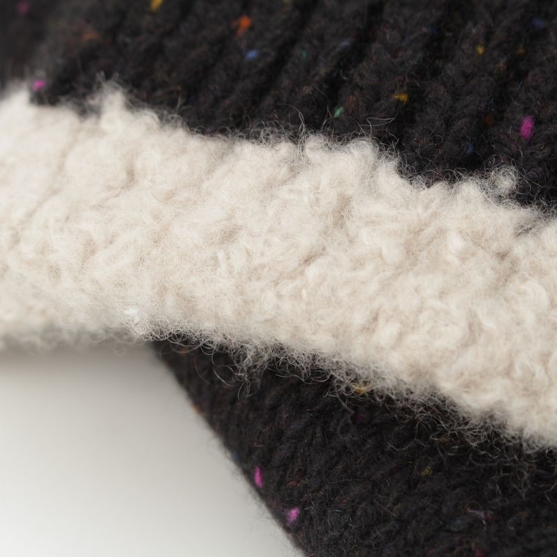Chanel Cashmere Silk CC Logo Mixed Color Nep Knit Scarf Black