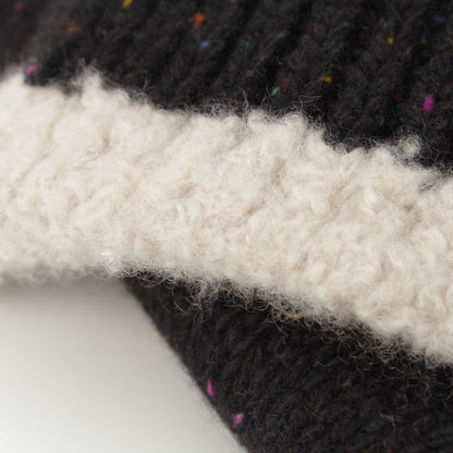 Chanel Cashmere Silk CC Logo Mixed Color Nep Knit Scarf Black