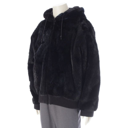 Louis Vuitton Mink Monogram Mineral Hooded Jacket Black