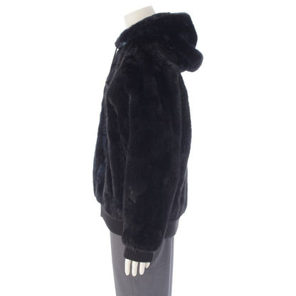 Louis Vuitton Mink Monogram Mineral Hooded Jacket Black