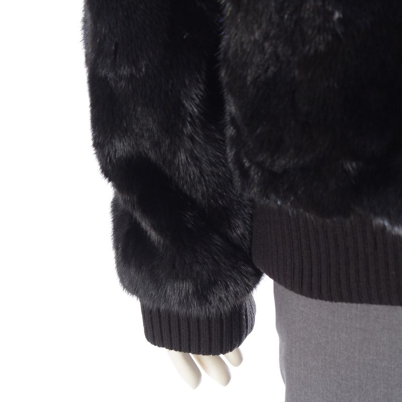 Louis Vuitton Mink Monogram Mineral Hooded Jacket Black