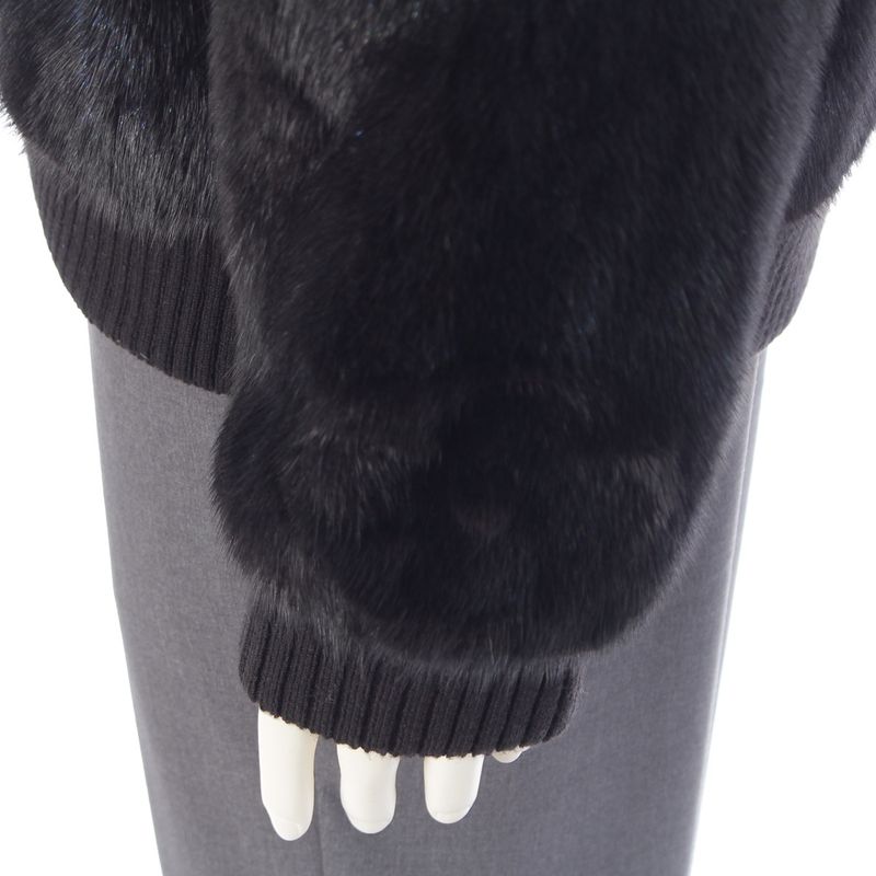 Louis Vuitton Mink Monogram Mineral Hooded Jacket Black