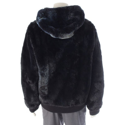 Louis Vuitton Mink Monogram Mineral Hooded Jacket Black
