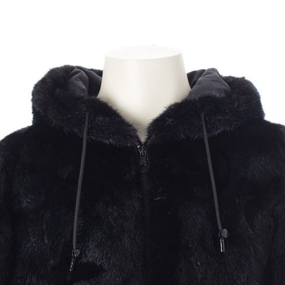 Louis Vuitton Mink Monogram Mineral Hooded Jacket Black