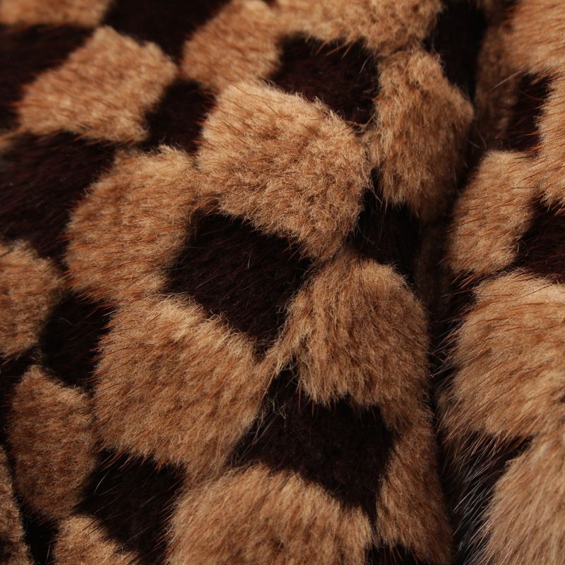Louis Vuitton Mink Damier Intarsia Zip Hooded Jacket Brown