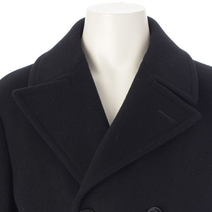 Celine Cashmere Double Breasted Car Navigation Piece Coat Black