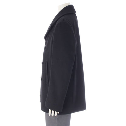 Celine Cashmere Double Breasted Car Navigation Piece Coat Black