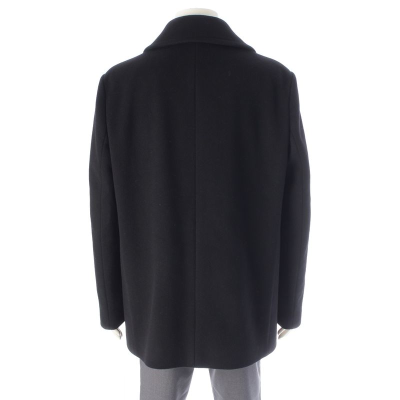 Celine Cashmere Double Breasted Car Navigation Piece Coat Black