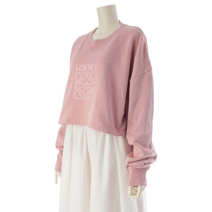 Loewe Cotton Anagram Logo Cropped Sweatshirt Pink