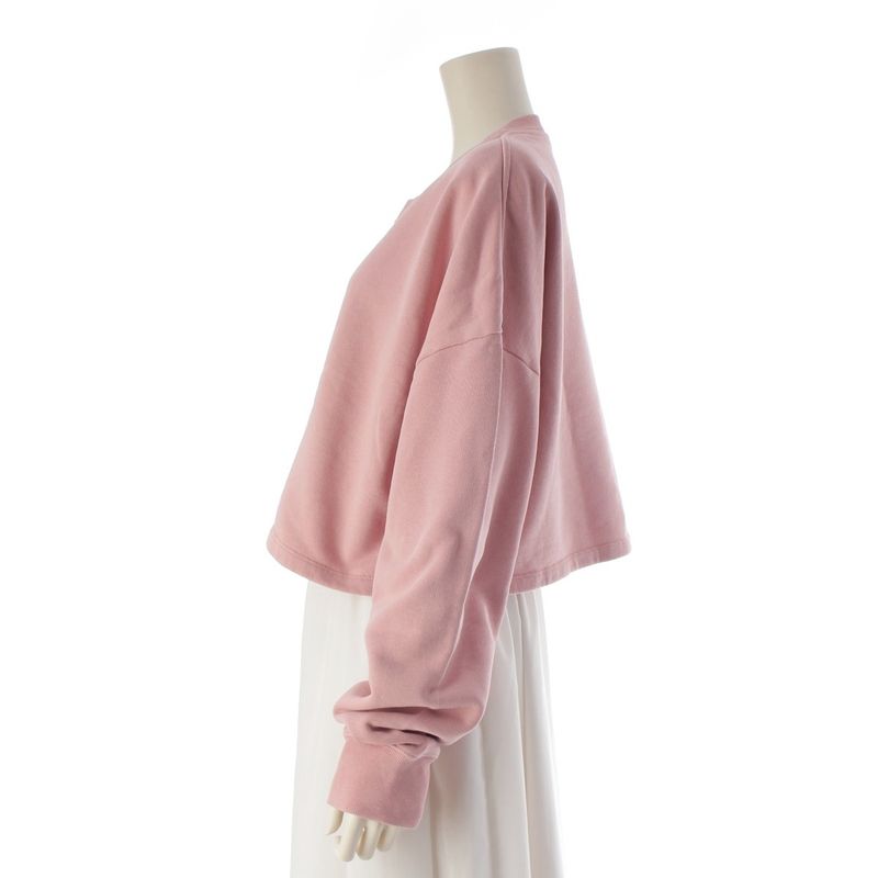 Loewe Cotton Anagram Logo Cropped Sweatshirt Pink