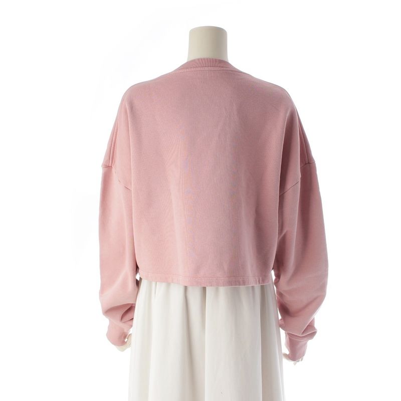 Loewe Cotton Anagram Logo Cropped Sweatshirt Pink