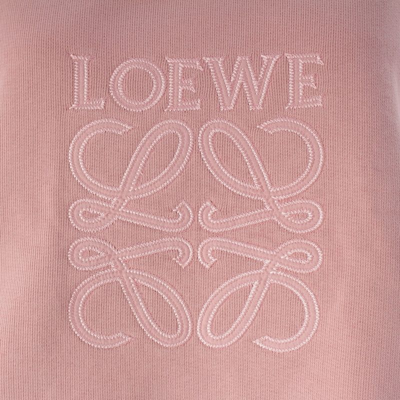 Loewe Cotton Anagram Logo Cropped Sweatshirt Pink