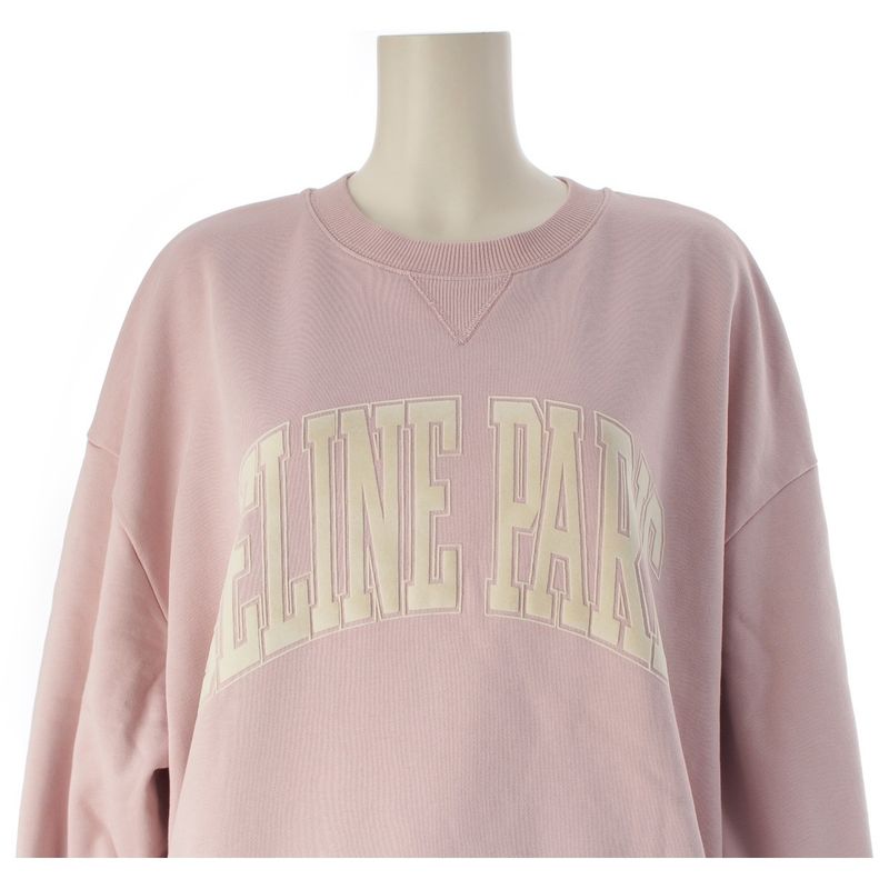 Celine Cotton Logo Sweatshirt Pink XS