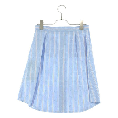Gucci Cotton Striped GG Skirt 38 Blue