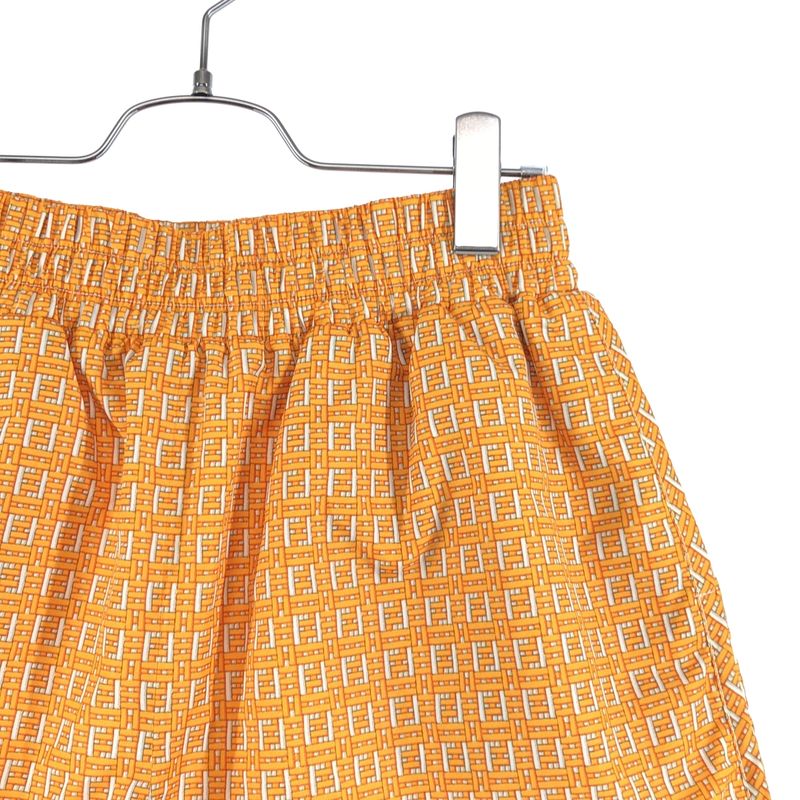 Fendi Forever Zucca Pattern Swim Shorts XS Orange