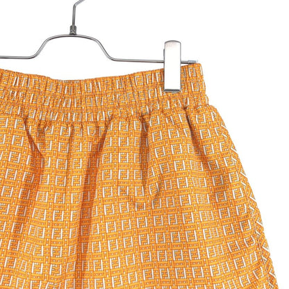 Fendi Forever Zucca Pattern Swim Shorts XS Orange