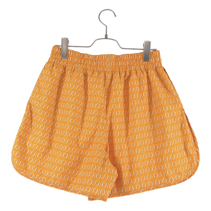 Fendi Forever Zucca Pattern Swim Shorts XS Orange