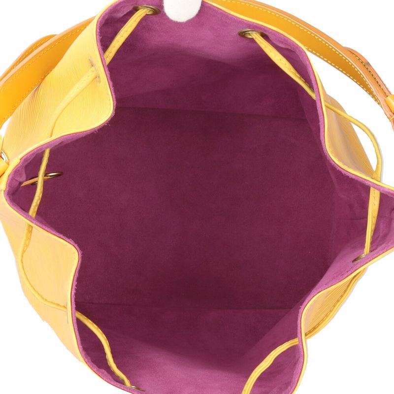 Louis Vuitton Petit Noe Epi Shoulder Bag Yellow