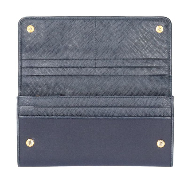 Prada Wallet Nylon Leather Navy Season: All Seasons
